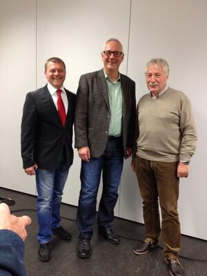 Uwe Jäger (m.), Norbert Thiele (l.) und Hans-Werner Eckhard (r.)