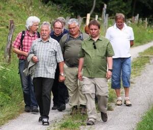 Die Wandergruppe nahe Wattenbach