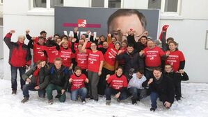 Wahlkampfhelfer aus Berlin, Hamburg und Sachsen-Anhalt am Samstagmorgen in Hannover (Foto SPD.de)