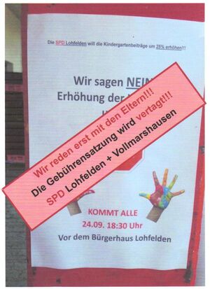 Gebührensatzung wird vertagt