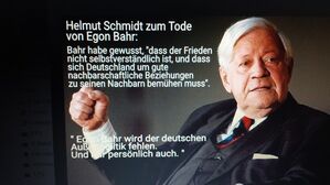 Trauer um Egon Bahr