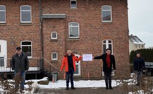 Spendenübergabe (v.l.) Hartmut Linke, Norbert Thiele, Dr. Ernst Purmann und Tobias Geismann (Foto: SPD Vollmarshause