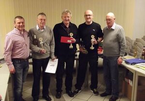 (v.li.) Norbert Thiele, Klaus Arndt, Karlfried Gorrenz, Christian Gerlach u. Willi Barbian