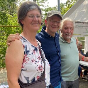 Hatten Spaß (v.l.): Katja und Tobias Geismann sowie Hans-Werner Eckhard