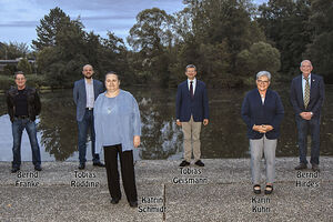 Die Nominierten (v.l.n.r.): B. Franke, T. Rödding, K. Schmidt, T. Geismann, K. Kuhn u. B. Hirdes