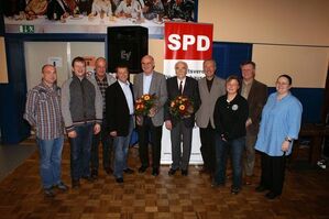Der Vorstand mit den Jubilaren